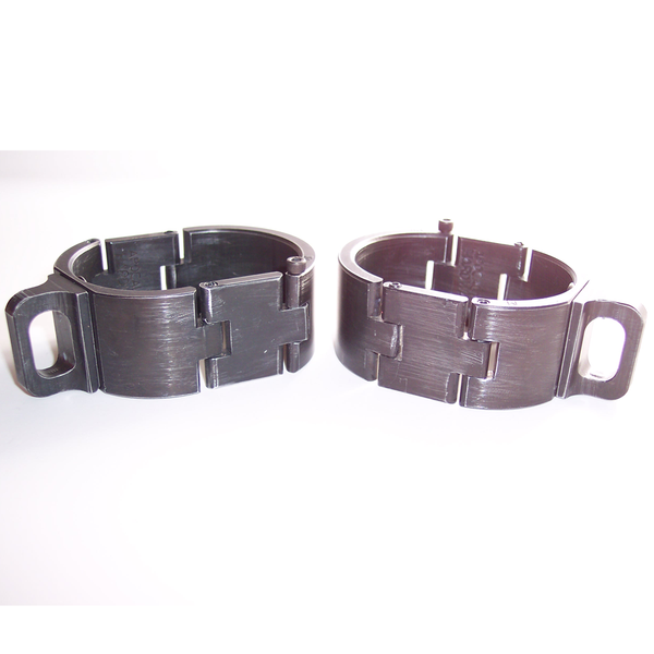 Brushed Black Aluminum Slave Cuffs, image 3