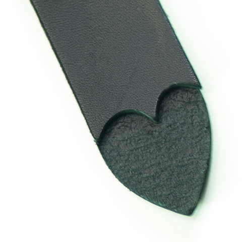 Black Leather Heart Shaped Slapper by Leatherbeaten, image 1