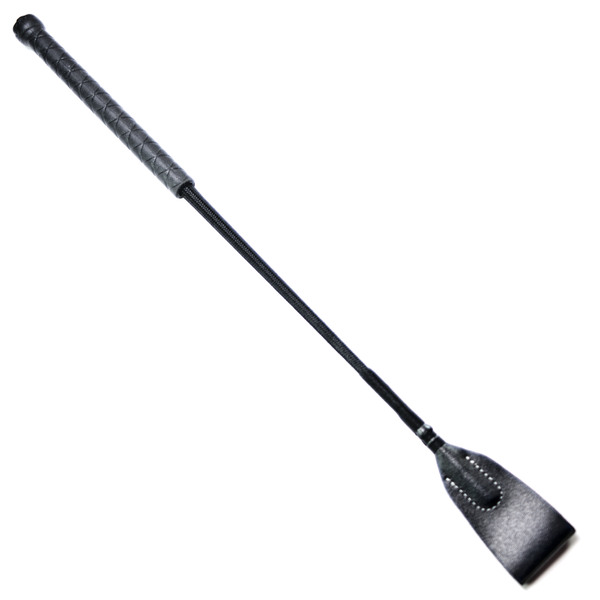 Black 18 inch Riding Crop with Wide fob